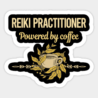 Powered By Coffee Reiki Practitioner Sticker